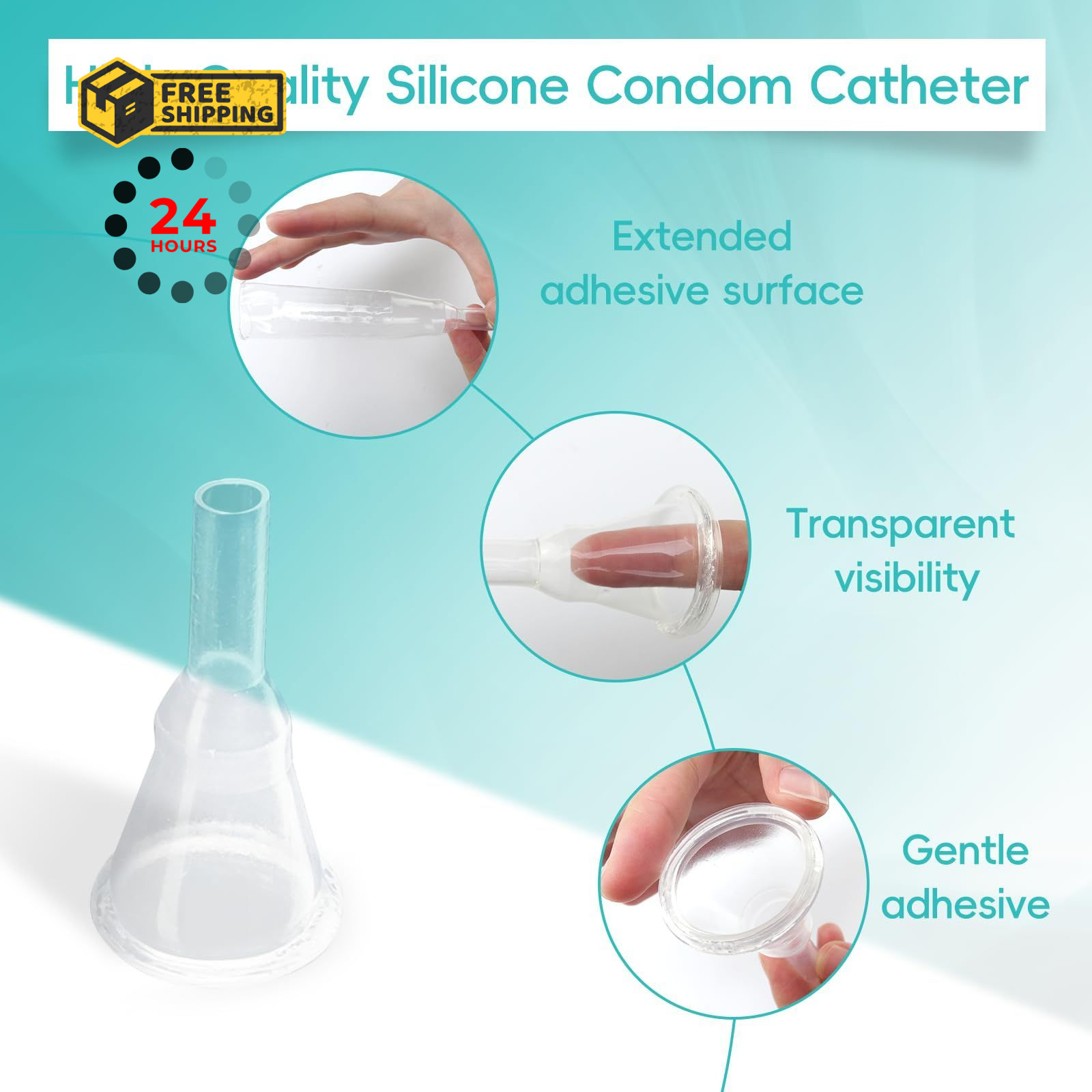 Condom Catheters for Elderly Men Age 80,10 Pcs External 10pcs/1.14inch/29mm
