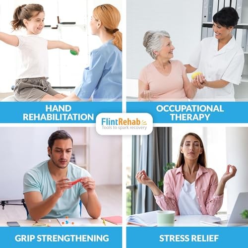 FlintRehab Premium Quality Therapy Putty (4 Pack, 3-oz Each) for Hand Exercise