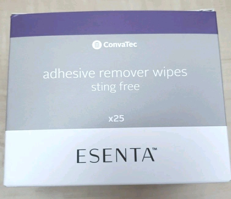 ConvaTec Esenta Sting-Free Adhesive Remover Wipes 423391, Pack of 25, Exp. 07/28