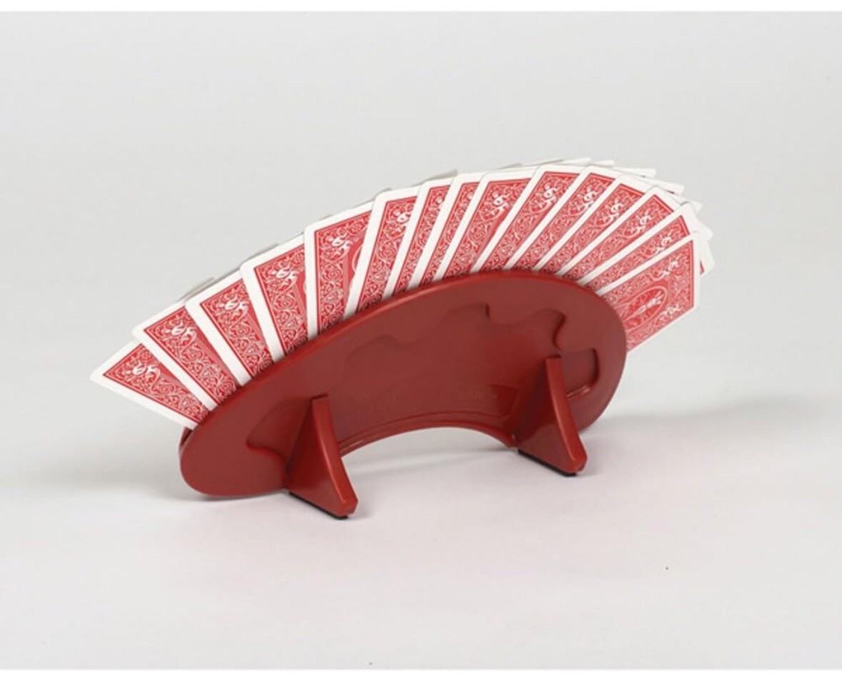 SP – Ableware Fan-Shaped Playing Card Holder – Red (712500000) Maddak