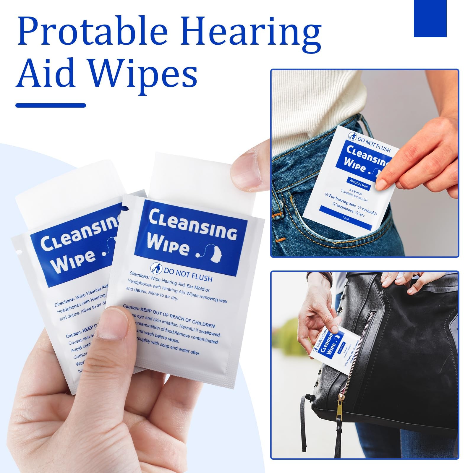 Heigble 250 Counts Hearing Aid Cleaning Wipes 5.51 x 7.87” Hearing Aid Wipes…