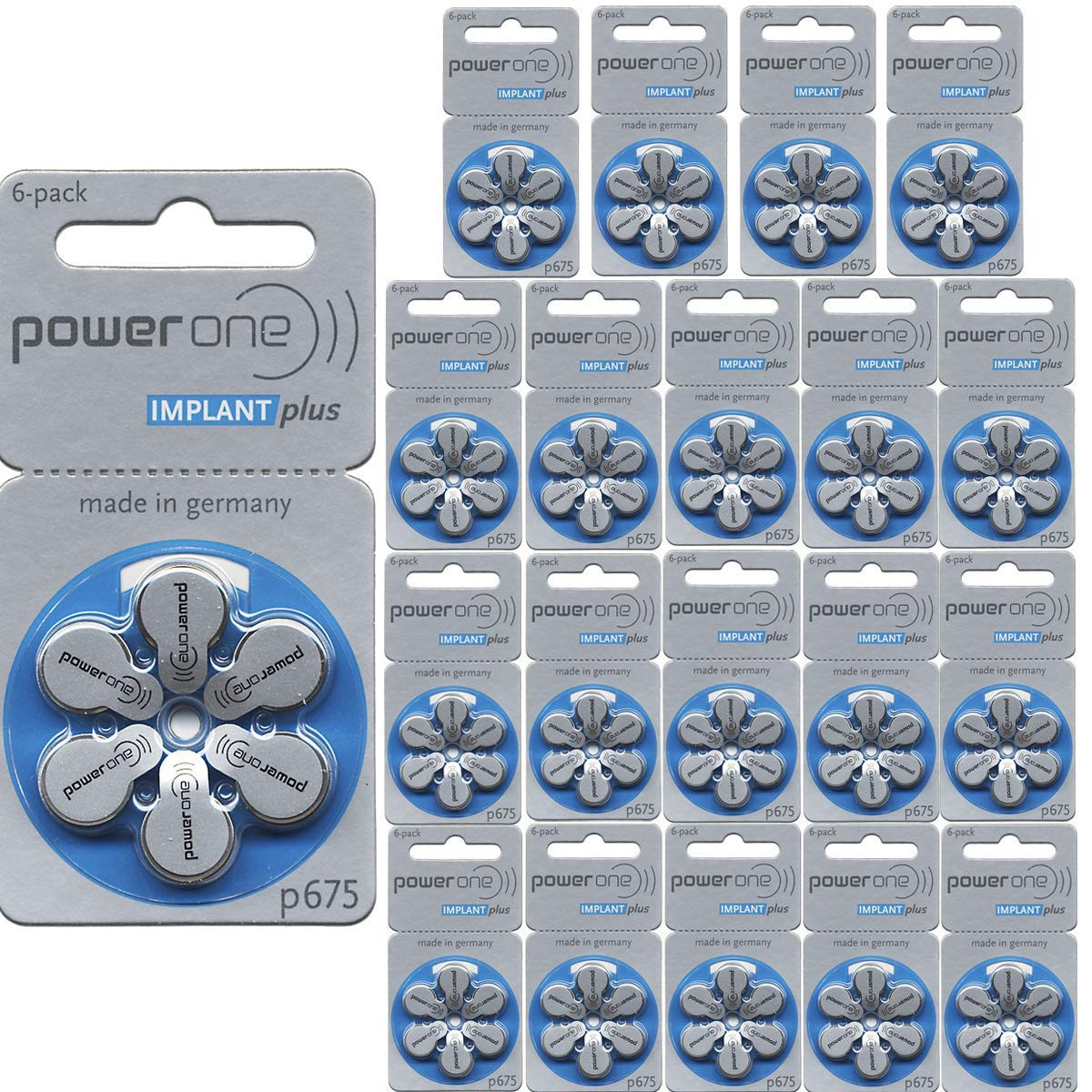 120 Count Power One Gold Premium Batteries for Cochlear Implants Long Lasting