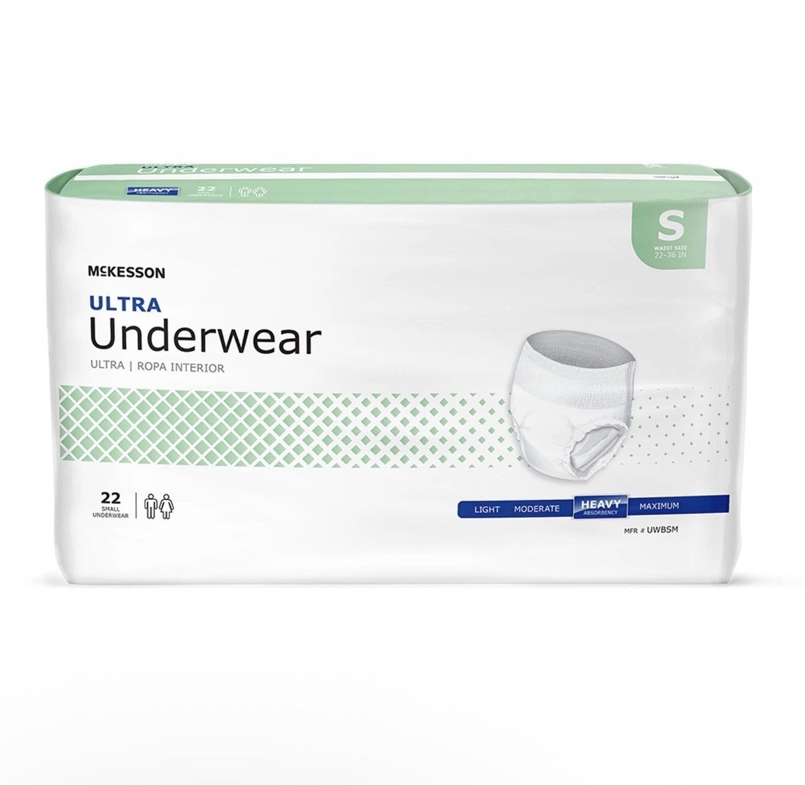 McKesson Adult Disposable Pull On Up Underwear Diapers S Heavy Absorbency 44 Ct