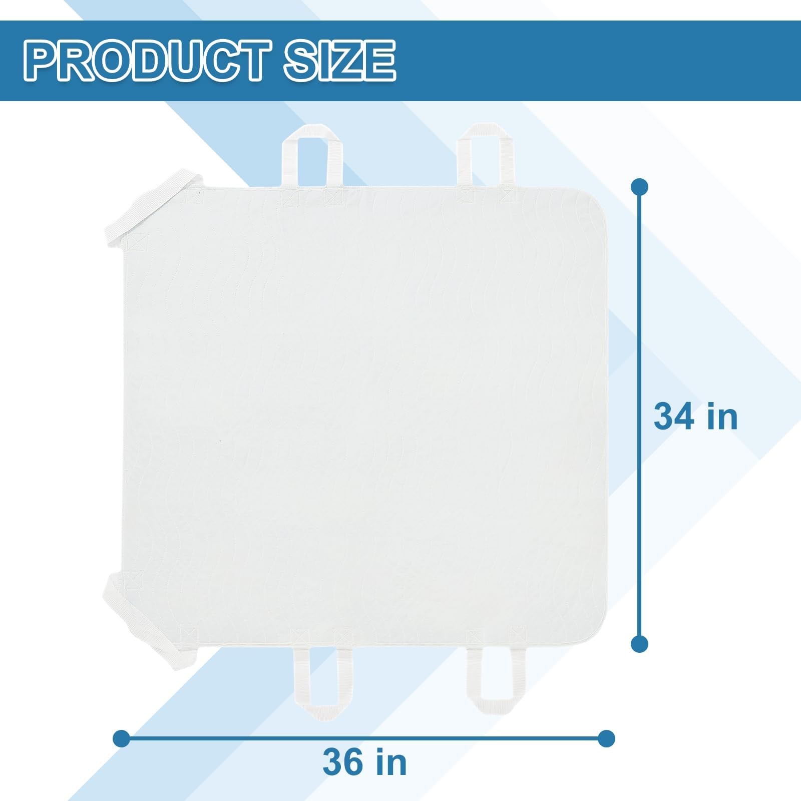 ® Positioning Bed Pads with Handles 34″ x 36″ (Pack of 2) Incontinence Washab…