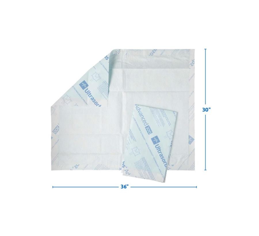 Medline Ultrasorb Advanced Premium Underpad Soft Quilted 30×36″ Super Absorb, 70