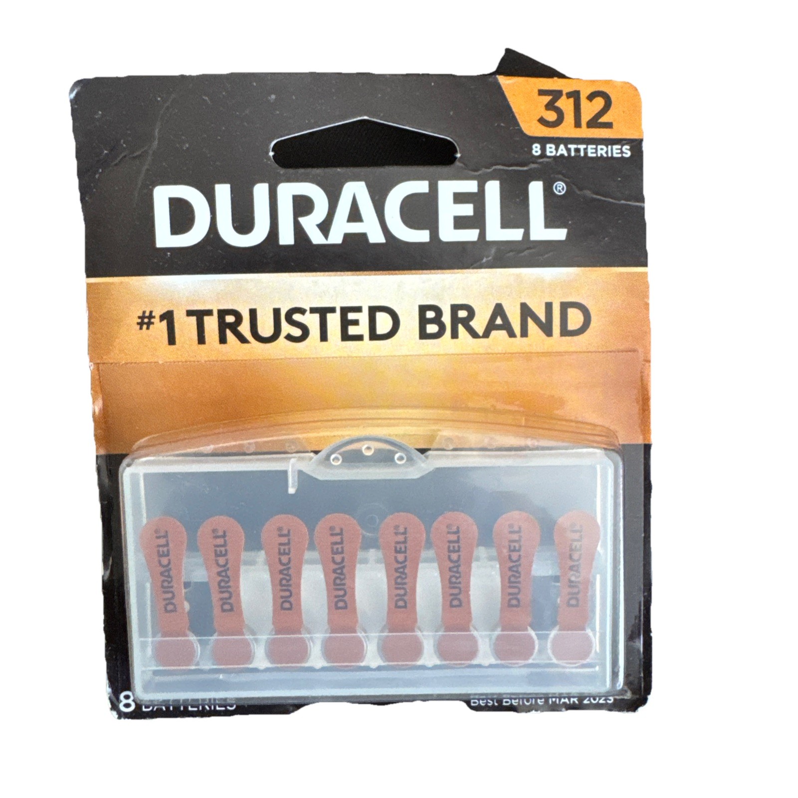 NEW!! Duracell 312 Hearing Aid Batteries (8 Pack) DA312B8 exp 3/2023