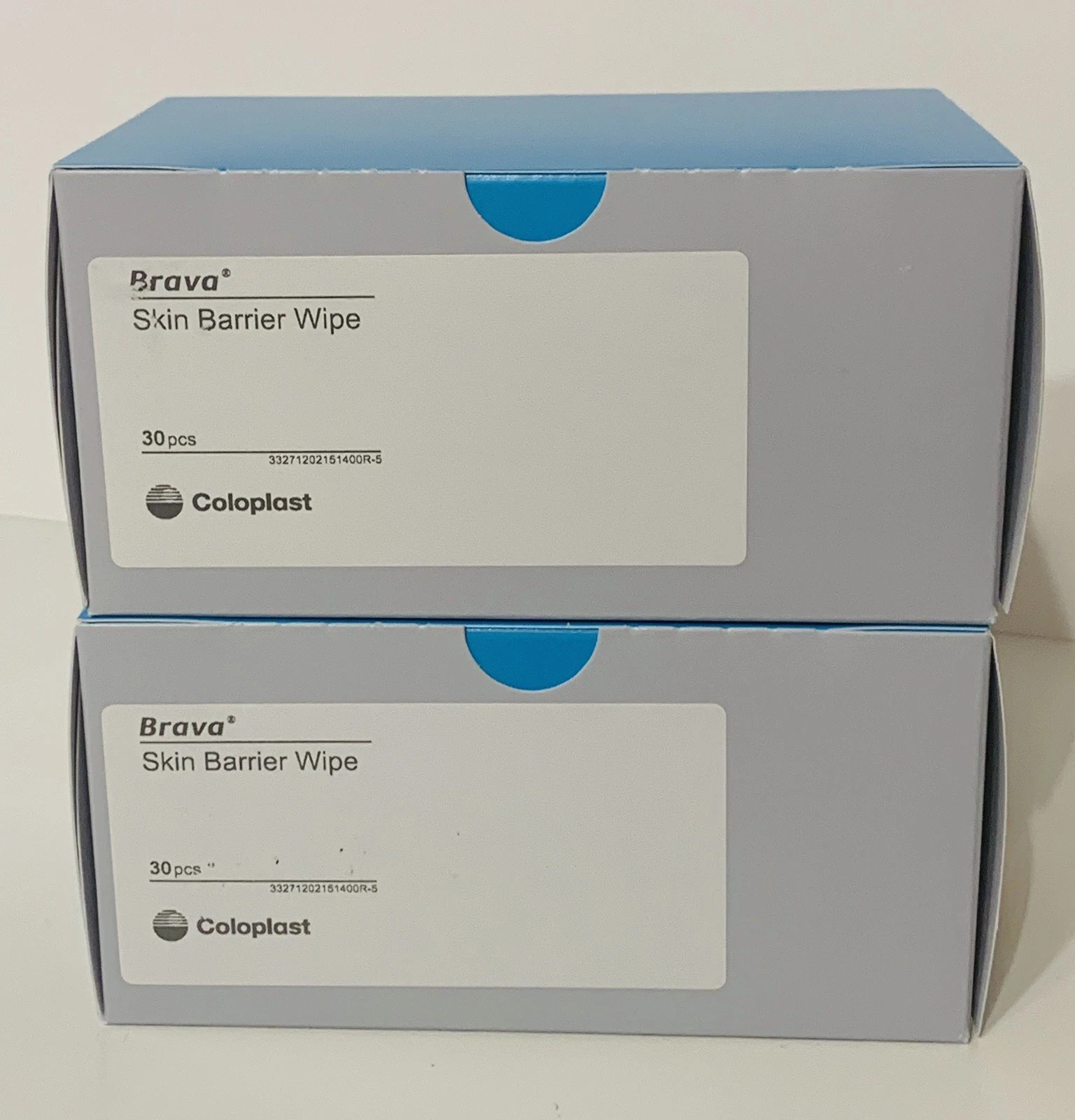 60 Coloplast 120215 BRAVA Skin Barrier Wipes STING FREE 2BX/30EA Exp 08/2028