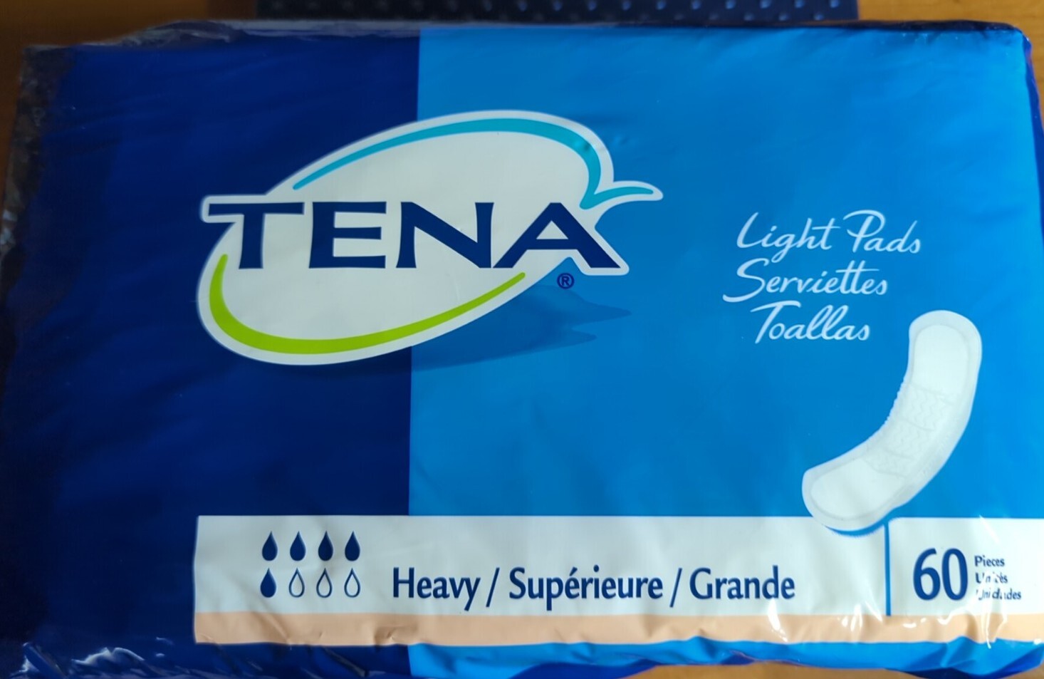 TENA ProSkin Heavy Unisex Incontinent Pad Regular Length 12″ L 41509 60 Ct