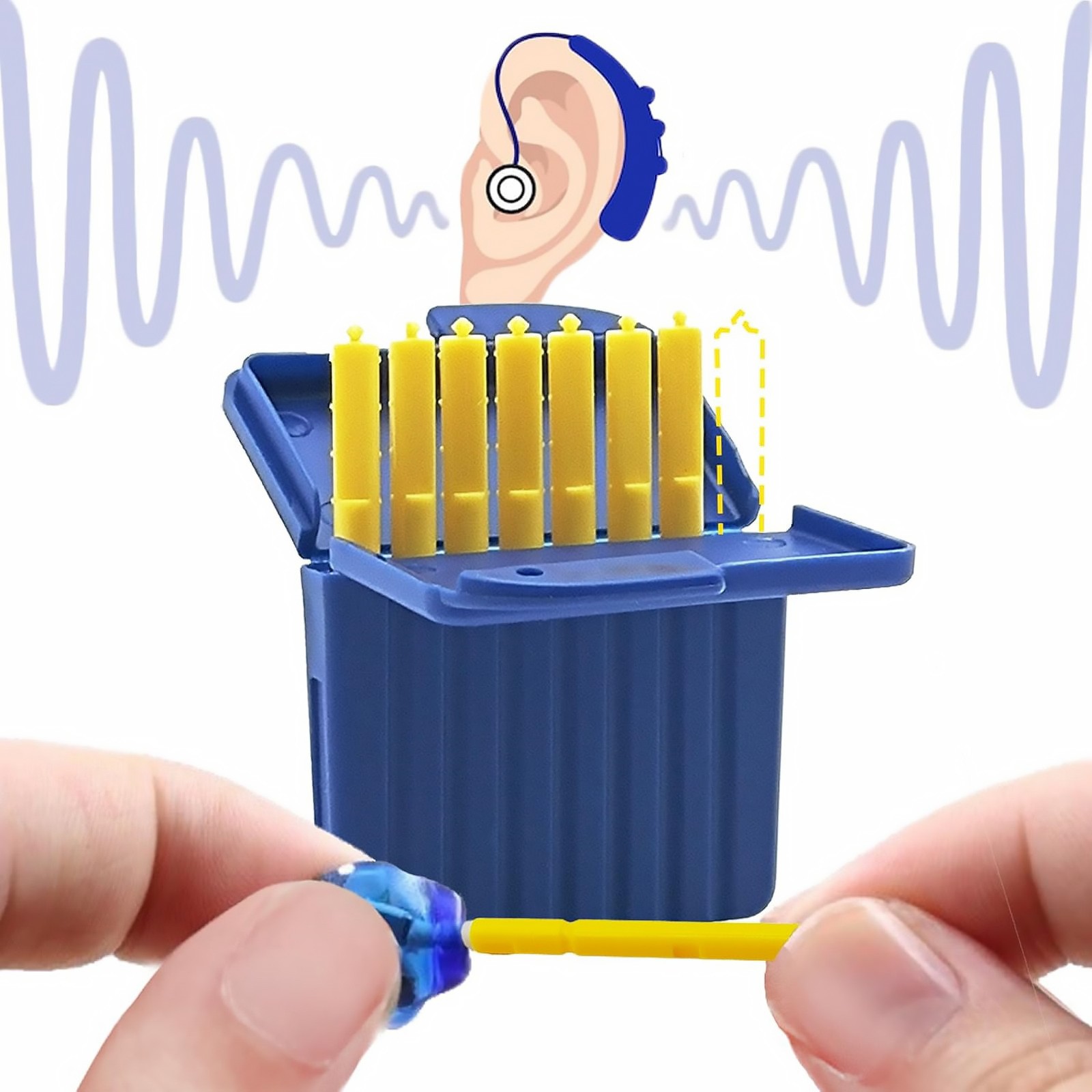 6 Packs 48 PCS New Wax Guards Filters Tool For Starkey Hear Clear Hearing Aid
