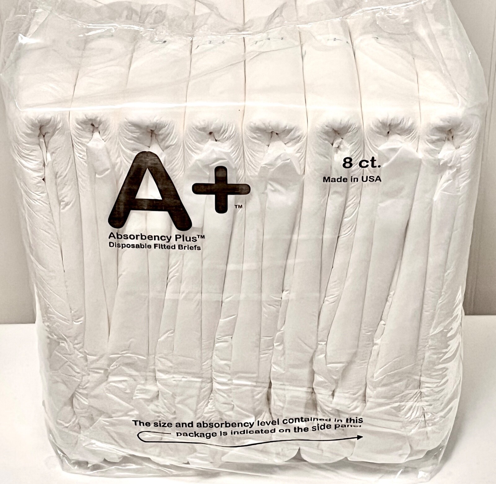 AbsorbencyPlus Level 4 HIGH ABSORBENCY Adult Diapers, Size Regular, Case of 32
