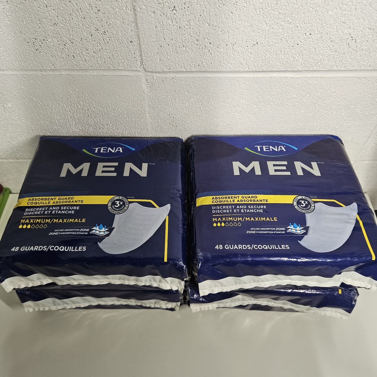 Tena Men Incontinence Guards Moderate Level 3 Absorbency 48 Count 4 Pack