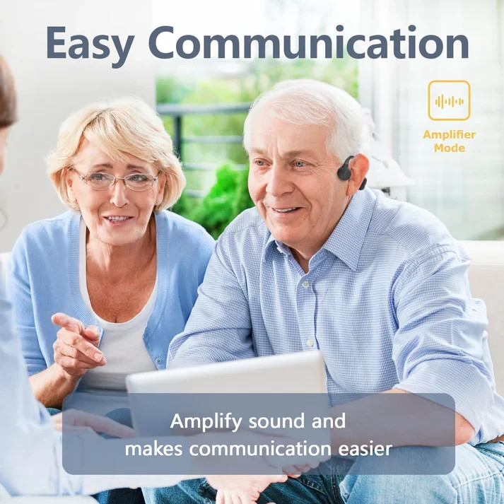 Bone Conduction Hearing Amplifier Bluetooth Open Ear Wireless Headphones