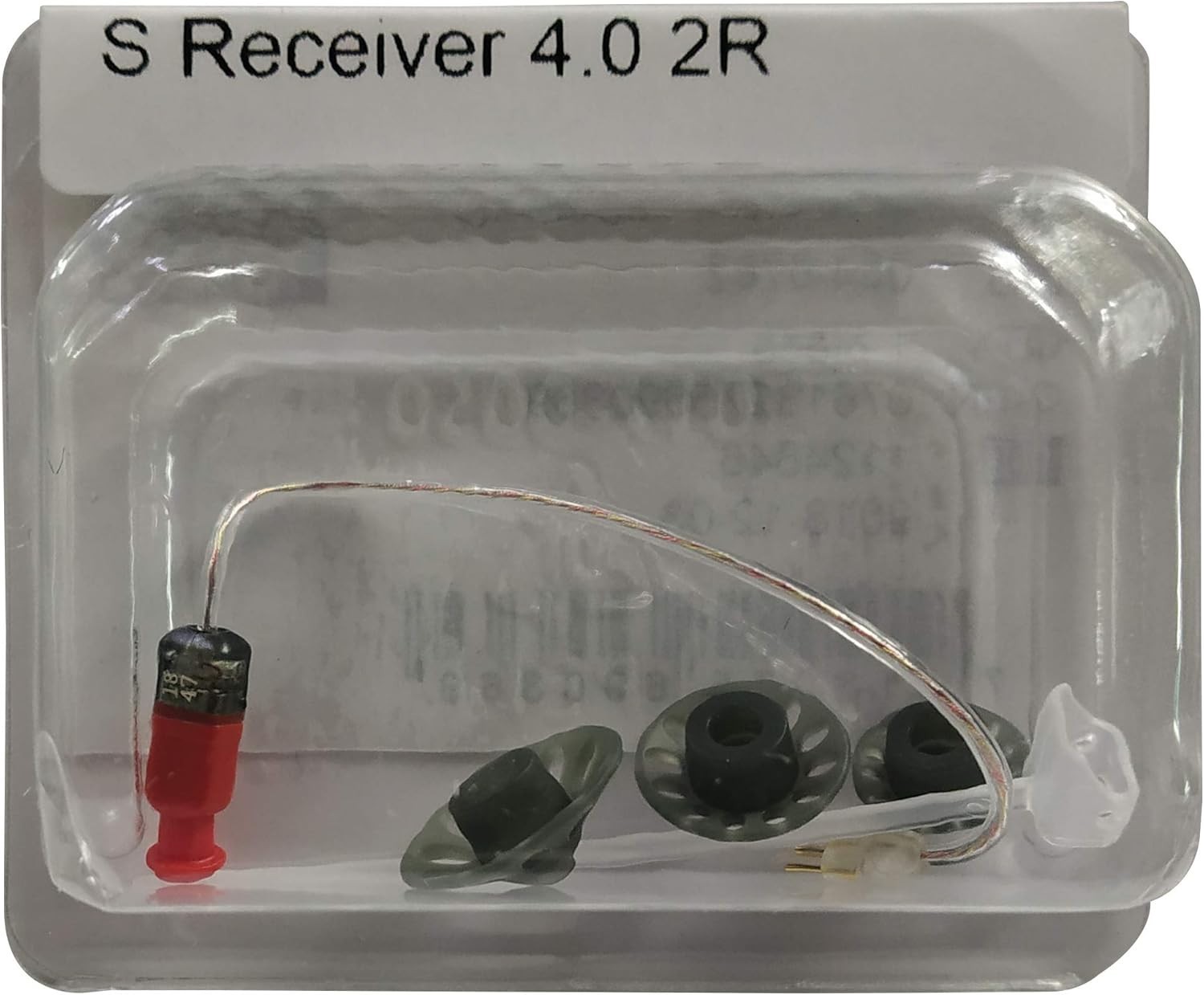Sonova AG M Receiver for 4.0 2R Hearing Aid, Clear/Red/Black, 054-0806