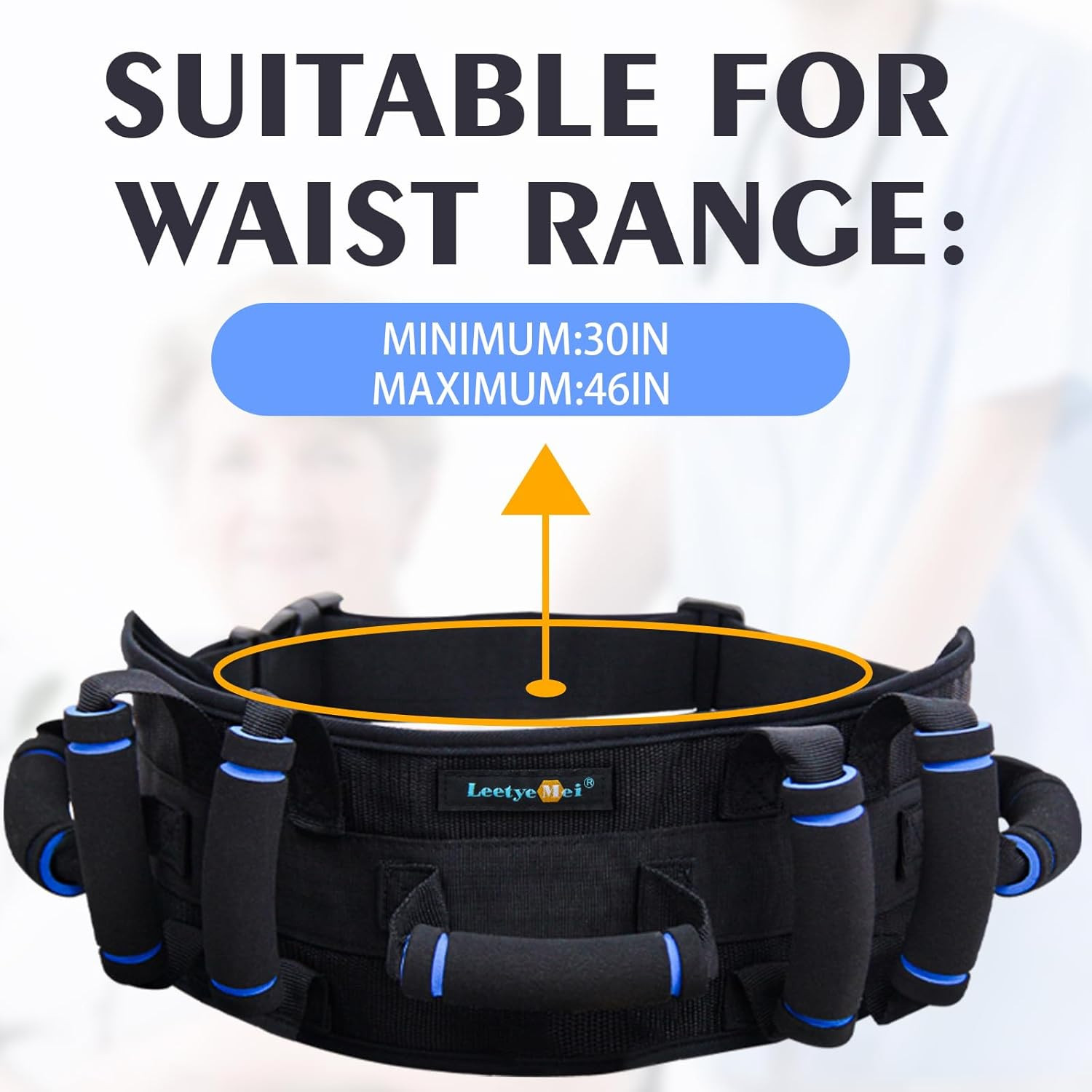 Gait Belt, Gait Belts for Seniors, Gate Belts Medical for Elderly, Gait Belt wit