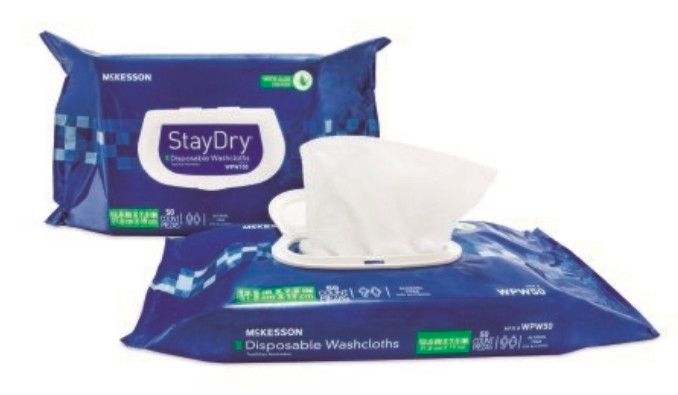 StayDry Disposable Washcloths with Aloe + Vitamin E Gentle Alcohol Free 12 packs
