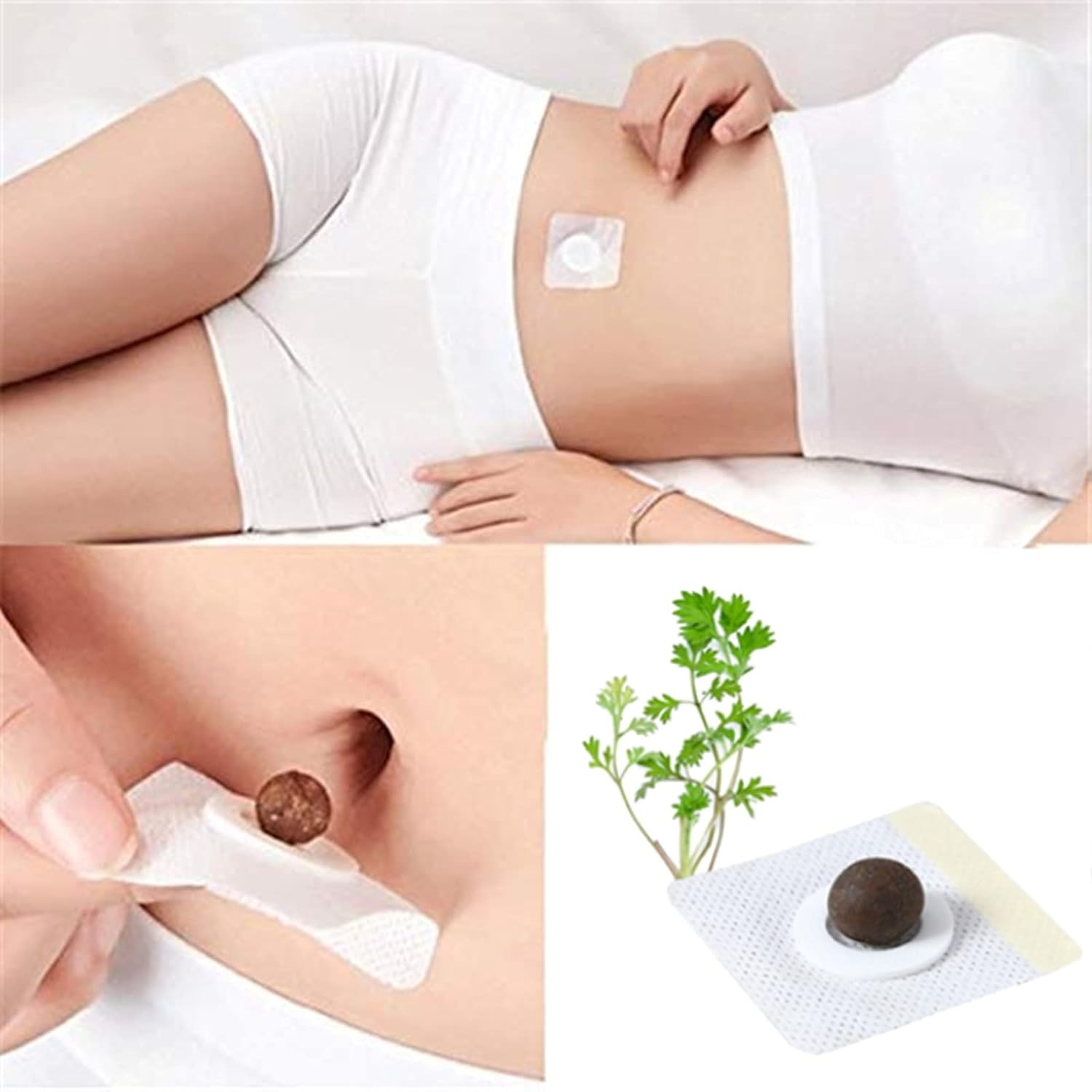 Bubchen Mugwort Belly Patch,30Pcs Natural Wormwood Essence and 30Pcs Belly…