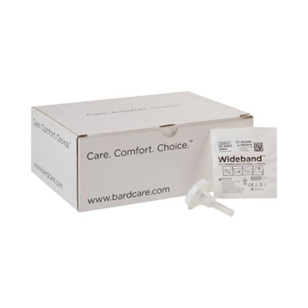 30 Pack Medium External Catheters 29mm, Wideband, Extra Adhesive, Comfort Fit