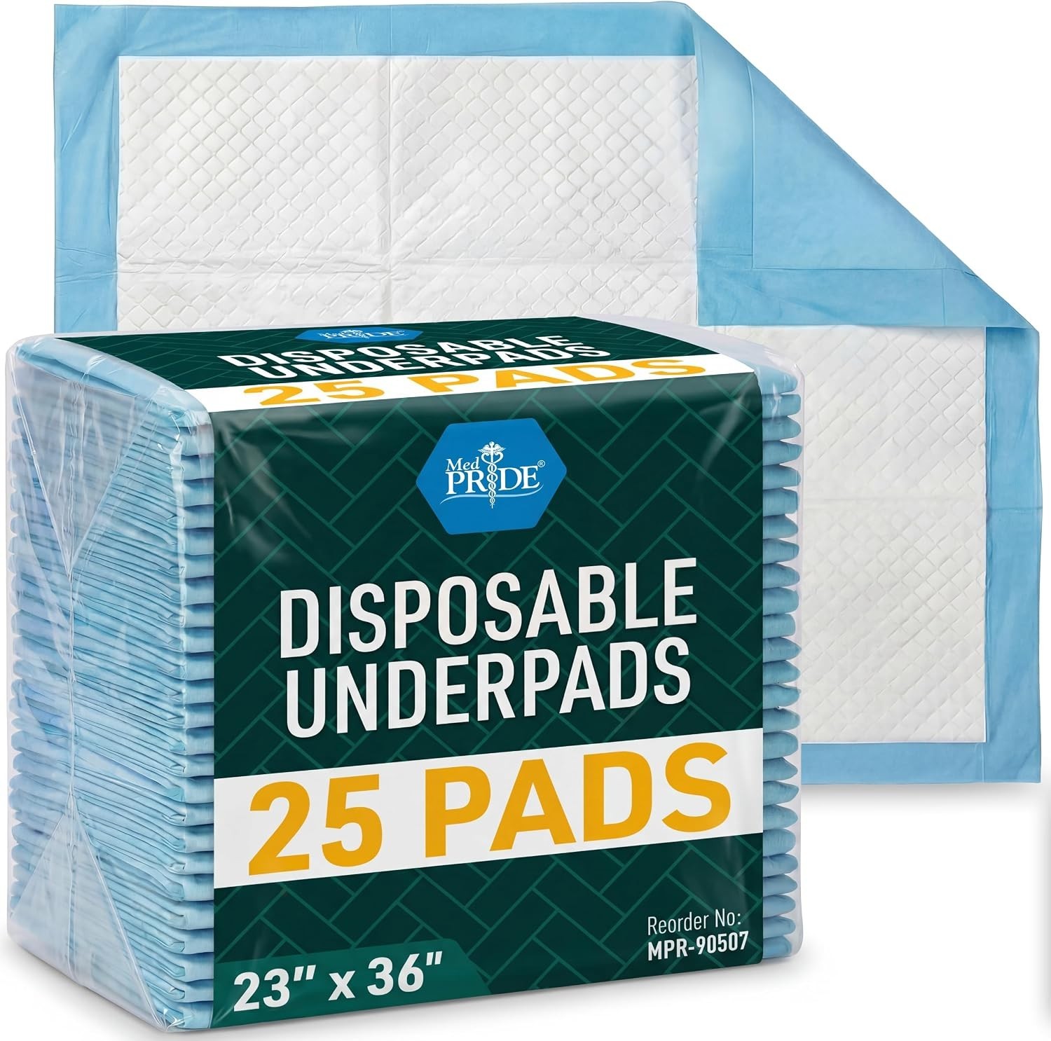 Super Absorbent Disposable Underpads 23×36 in – 25 Count for Incontinence Care