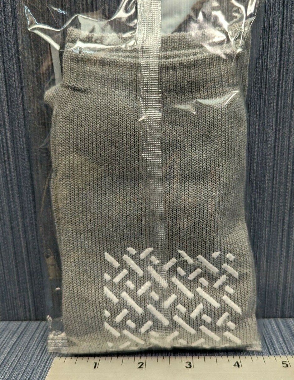 100 Pairs Asp Medical NON SKID Socks Grey Double Tread LARGE
