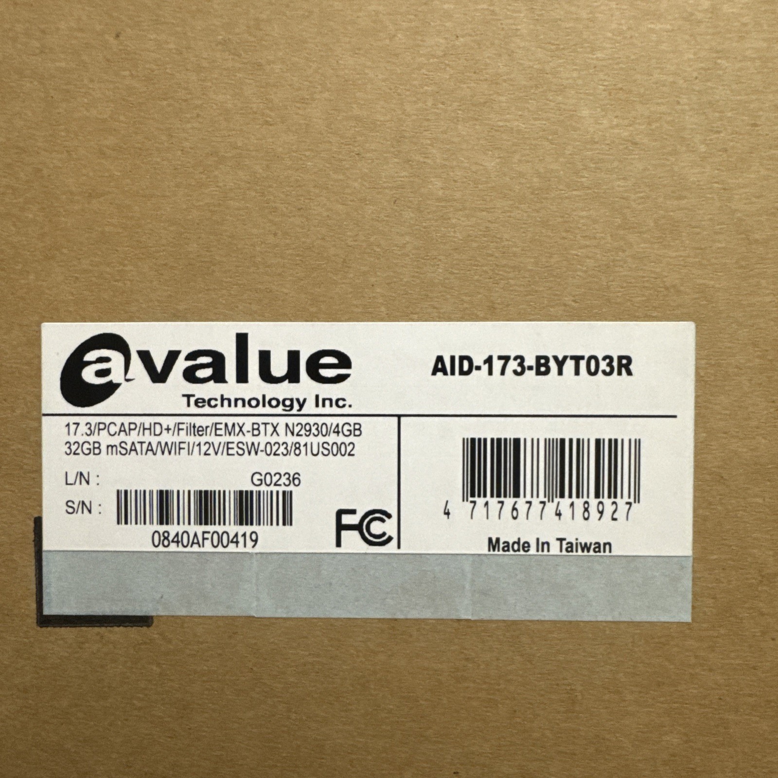 All-In-One Avalue Careworx AID-173-BYT Touchscreen Medical PC