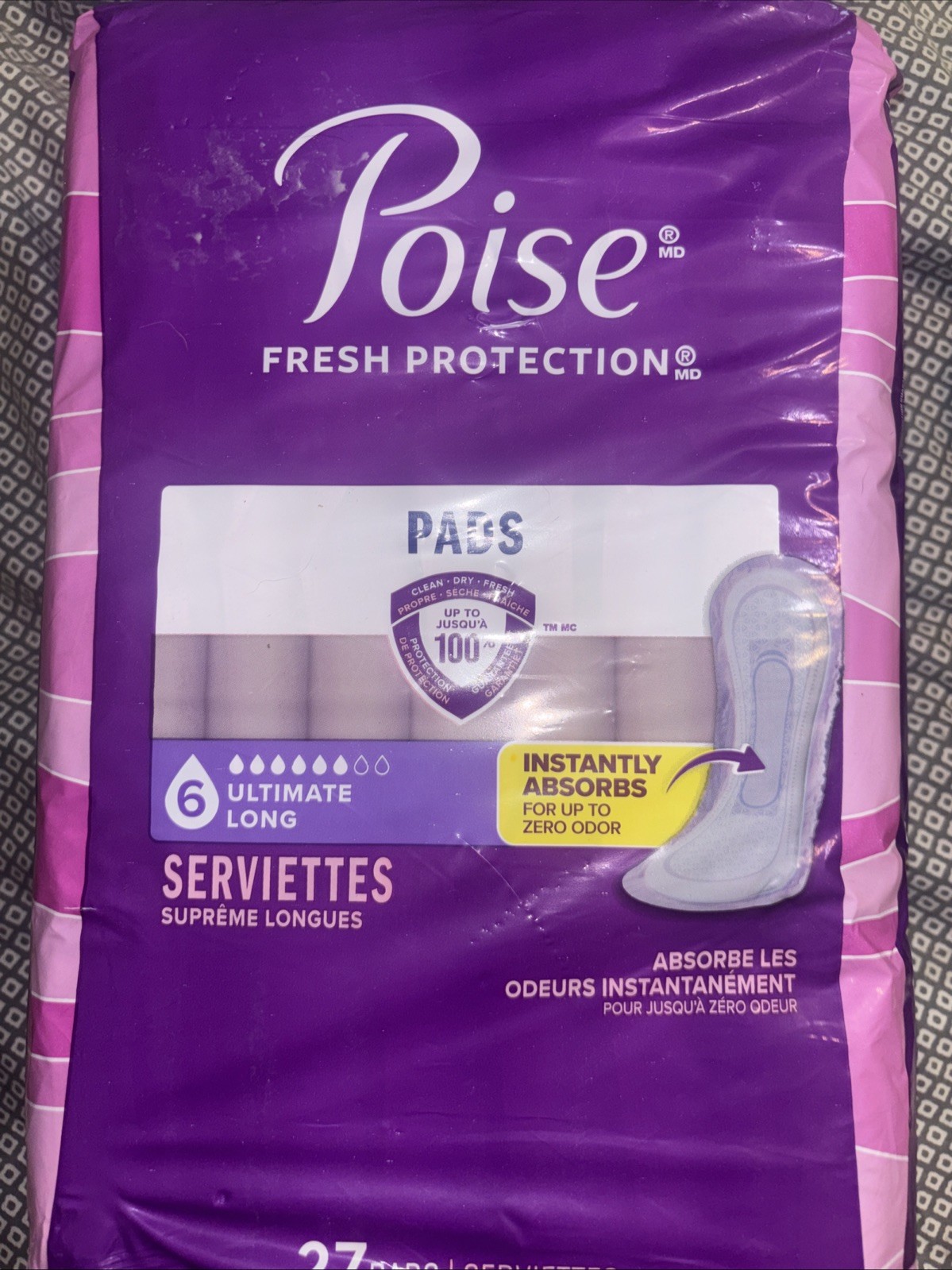 Poise 33593 Ultimate Long Pad – 27 Count