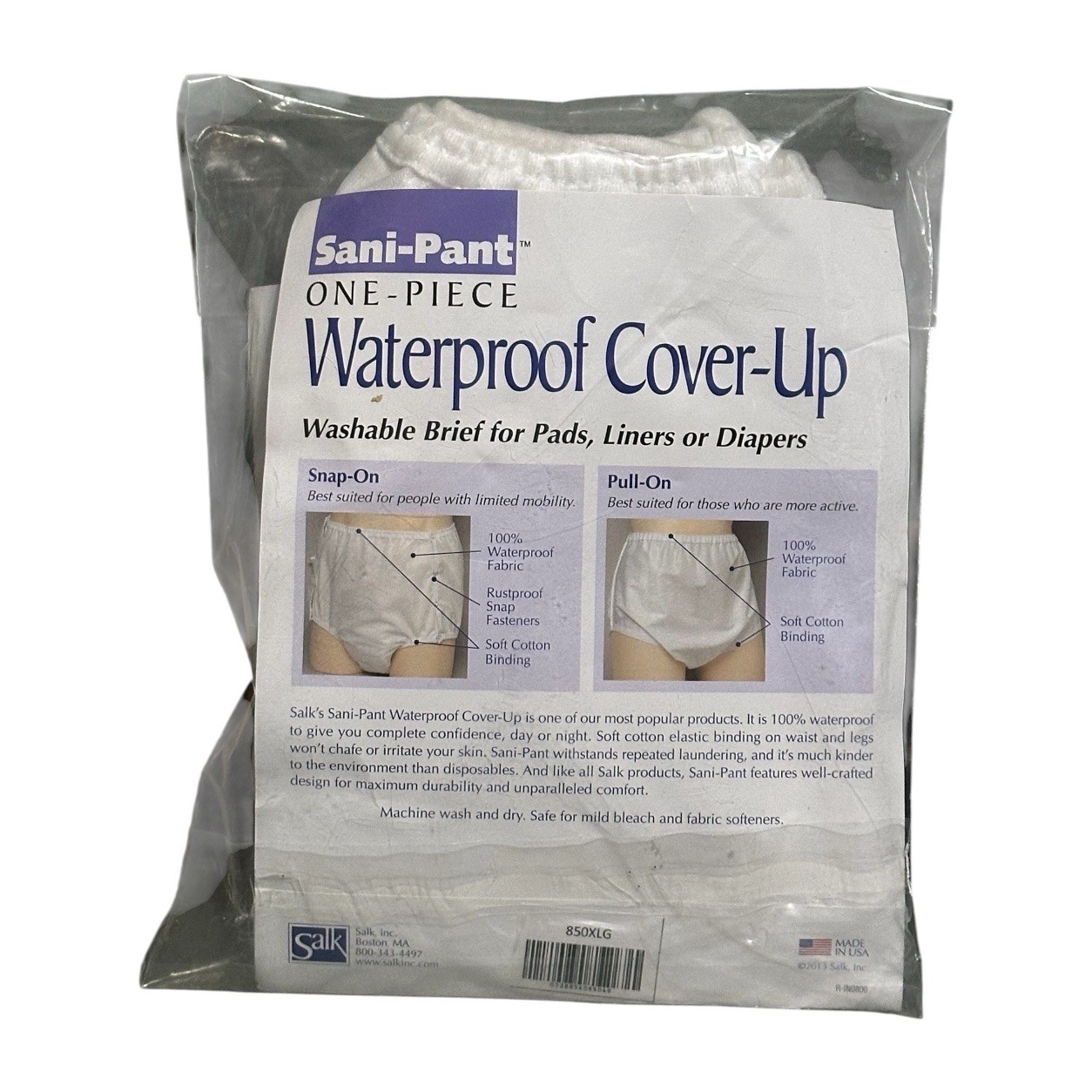 Salk Sani Pant Waterproof Cover Pull On Briefs XL Washable Incontinence