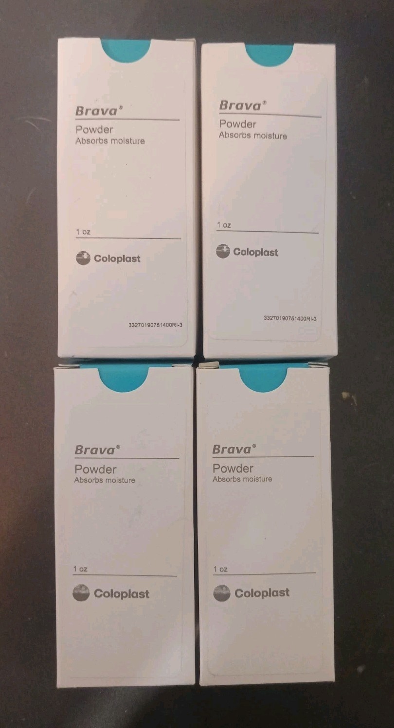4 Coloplast 19075 Brava Ostomy Absorbing Powder 1oz Each