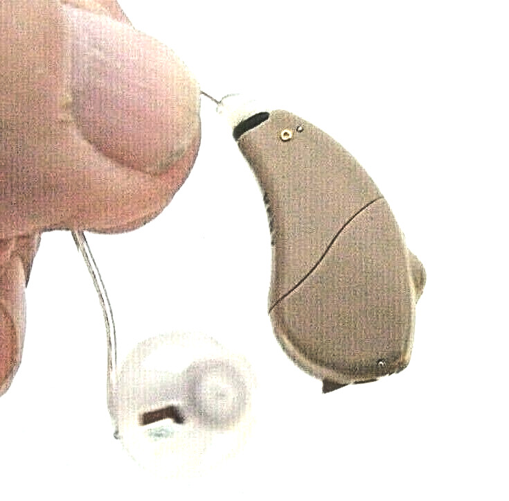 PROGRAMMABLE MINI BTE HEARING AID email test we program 4 programs 2 mics USA