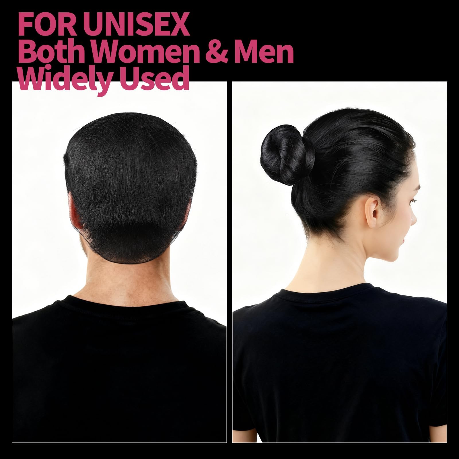 Hair Net, 120 PCS Invisible Black Hair Nets for Food Service Workers&Women&Me