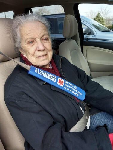 Alzheimers Medical Alert Seat Belt Safety Cover ICE
