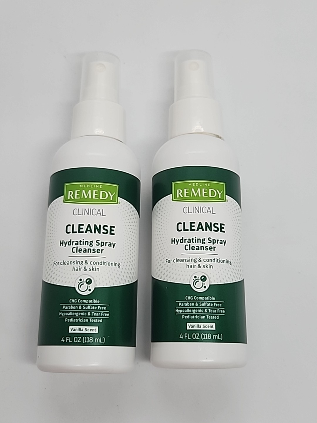 Remedy Clinical CLEANSE Spray Cleanser 4oz Pump Spray 2 pack Vanilla Scent