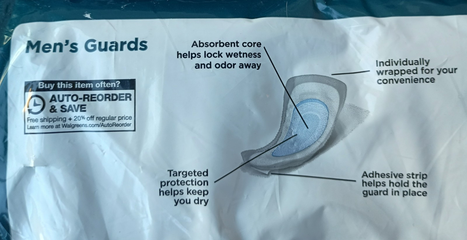 52 COUNT Walgreens Certainty MEN’S GUARDS – Maximum Absorbancy – FACTORY SEALED