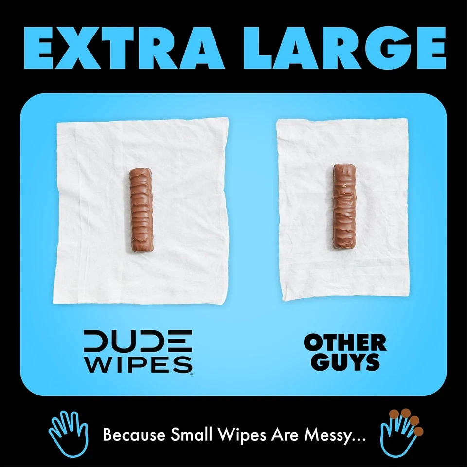 DUDE Wipes Unscented Flushable – 48 Count (Pack of 6)