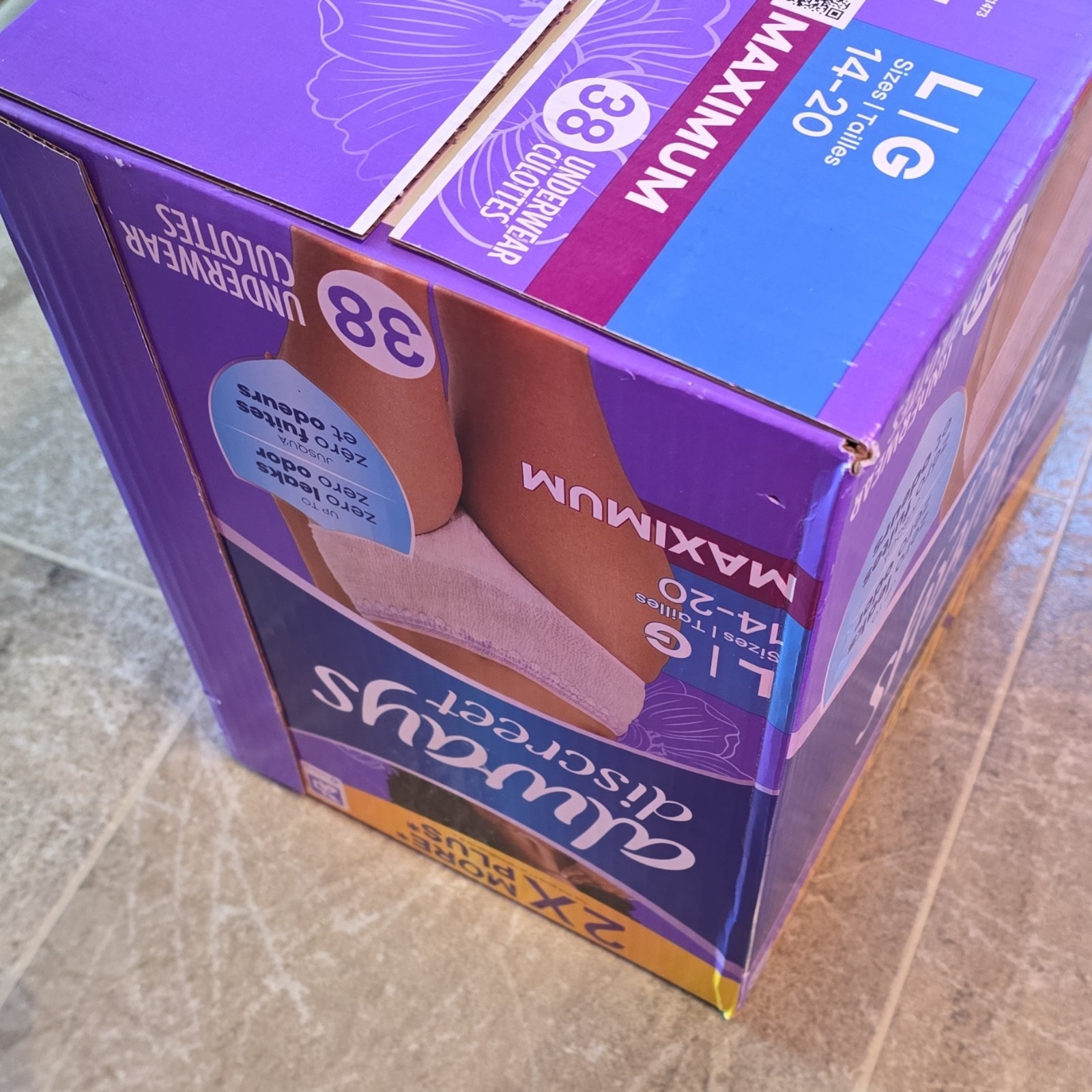 Always Discreet Maximum Incontinence Underwear L (14-20) 38 Ct Scented