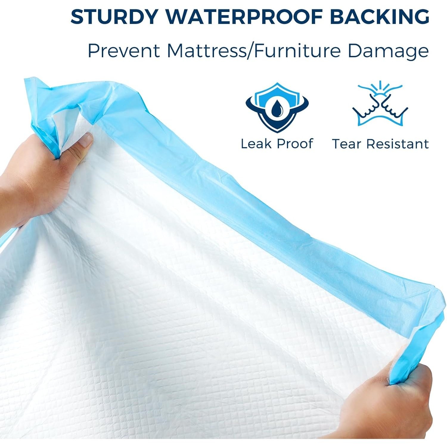 Soft Quilted Disposable Underpads 30″ x 36″ for Sensitive Skin – 50 Count