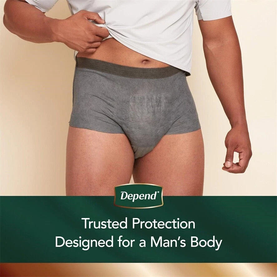 Depend Real Fit Incontinence Underwear for Large/X-Large (52 Count), Black