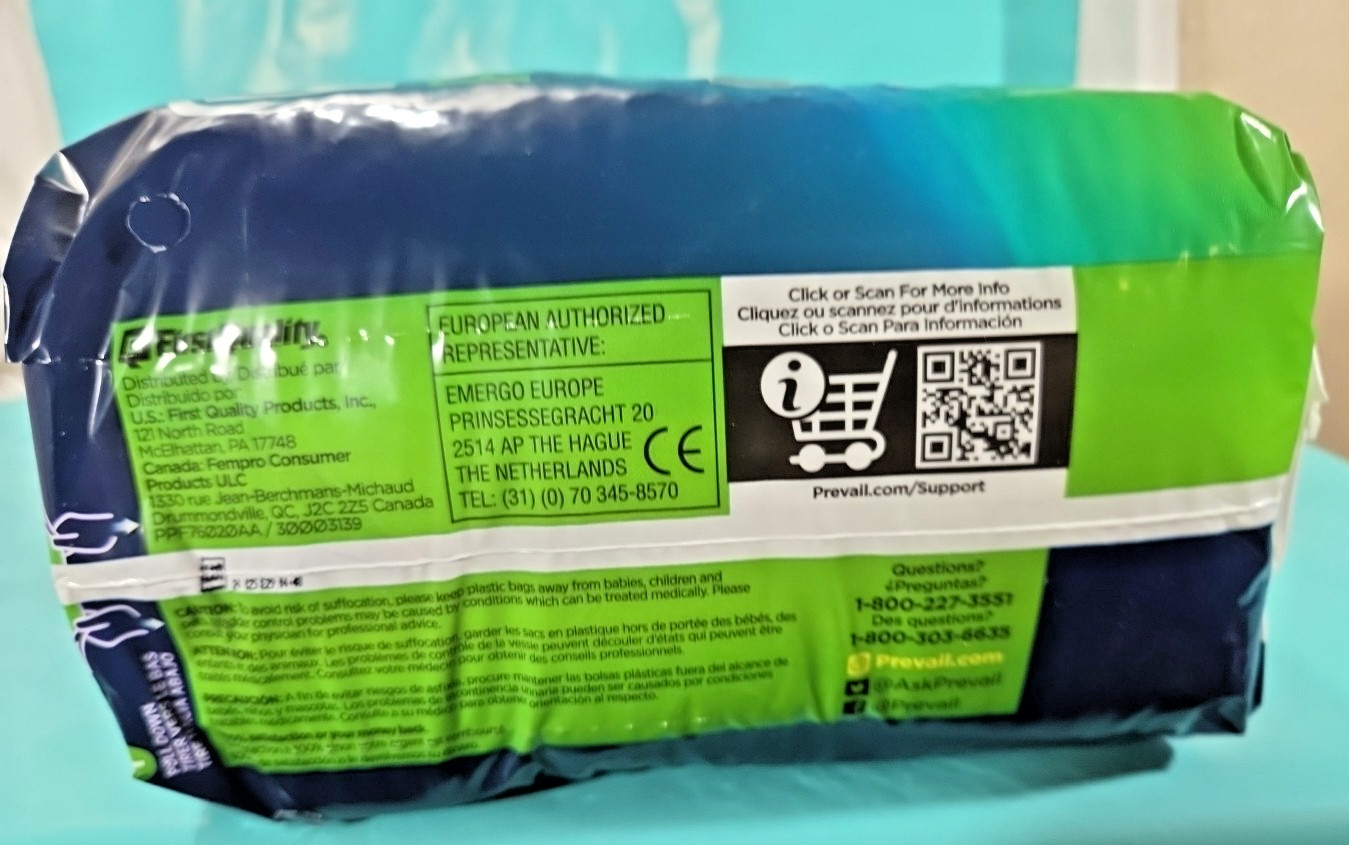 Prevail Per-Fit Adult Underwear Size Large Extra Absorbency 4 -72 Count Packages