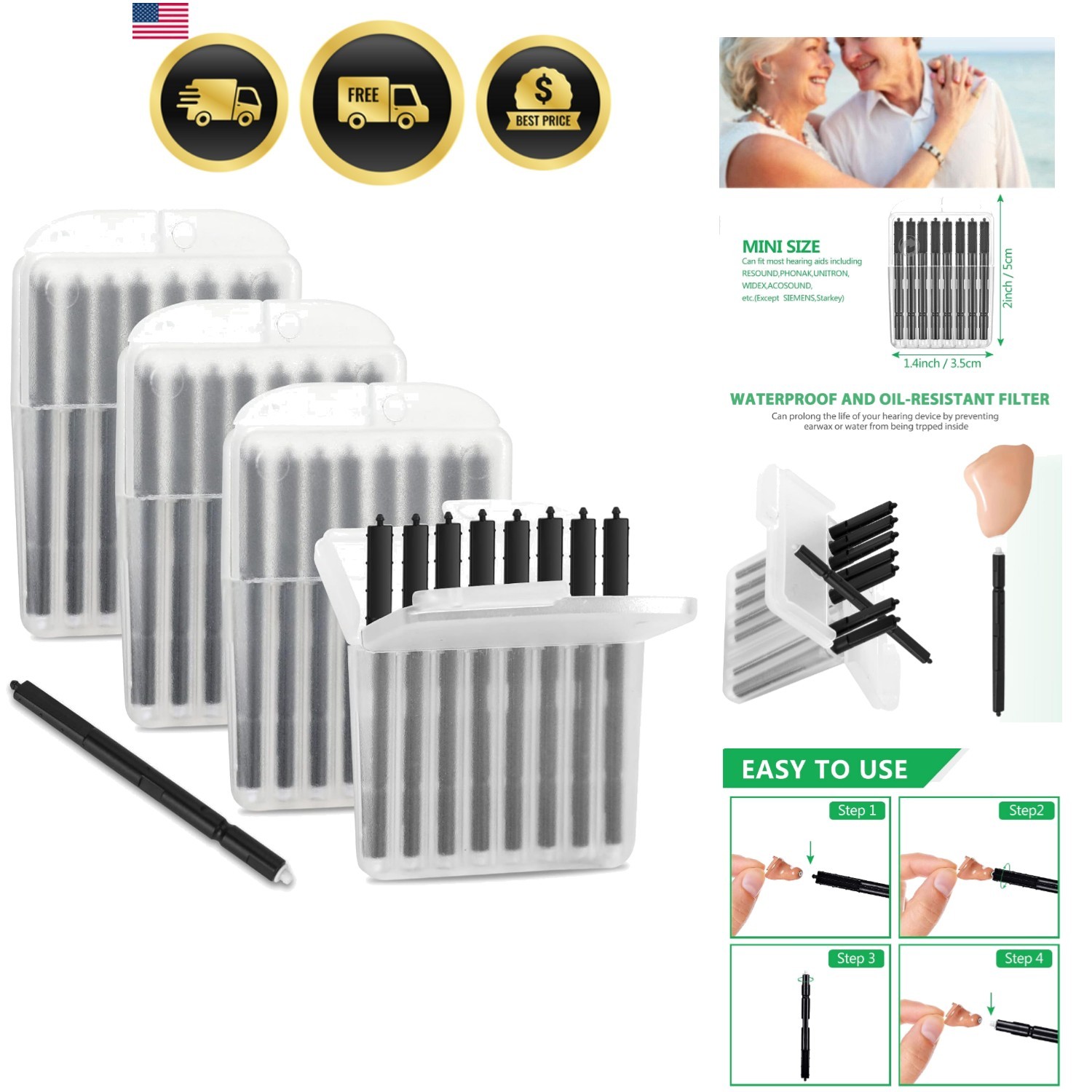 Wax Guard Filters for Hearing Aid, Hearing Aid Wax Filters for Phonak, Resoun…