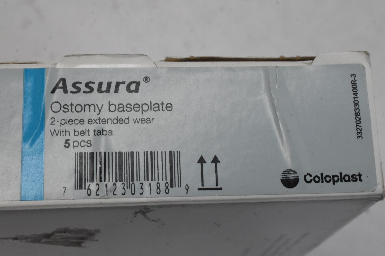 Coloplast Assura Ostomy Baseplate 2 Piece Extended Wear w/ Belt Tabs 5 Pack 2833