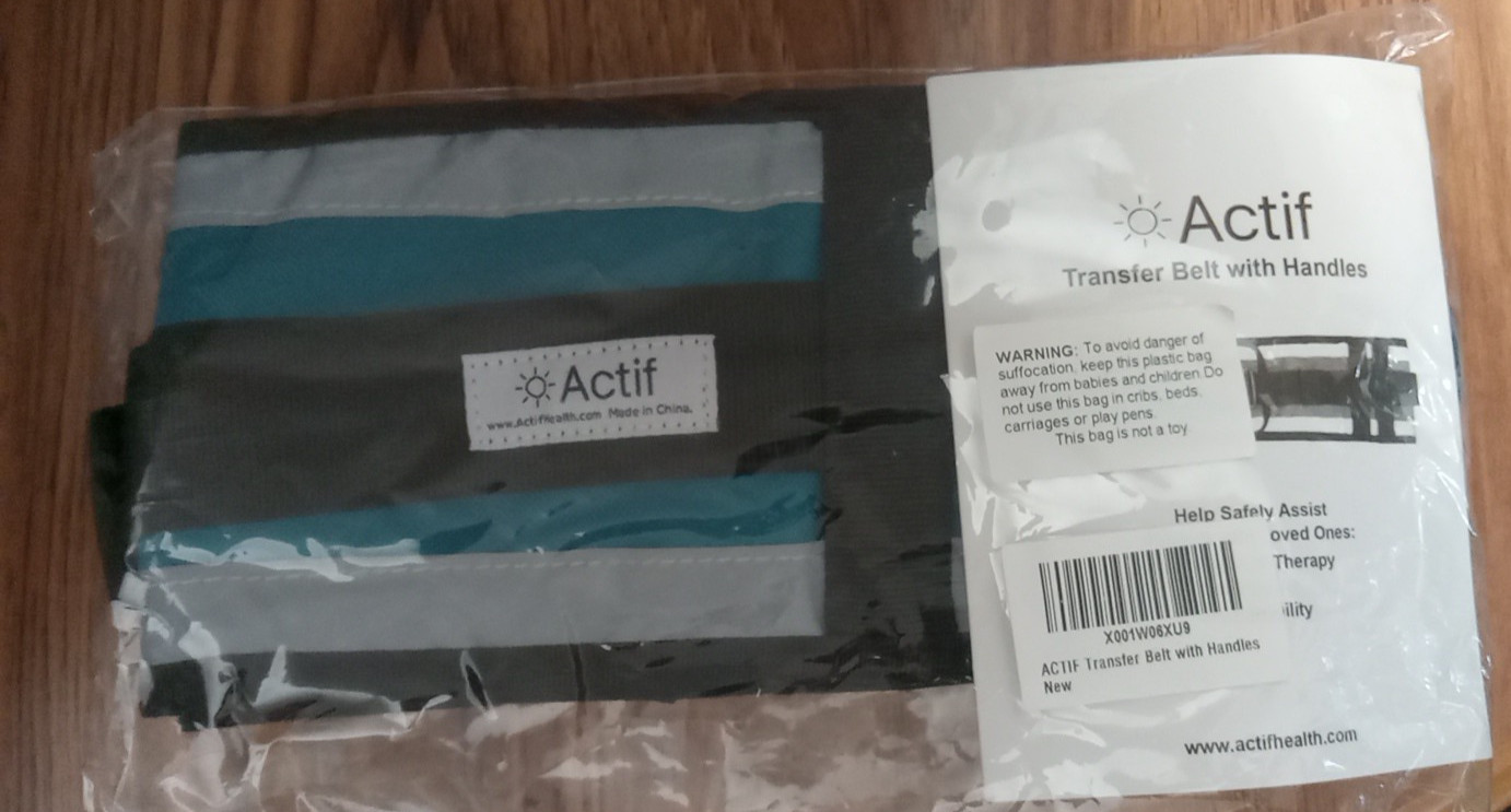 ACTIF Transfer Belt With Handles Teal & Black NEW