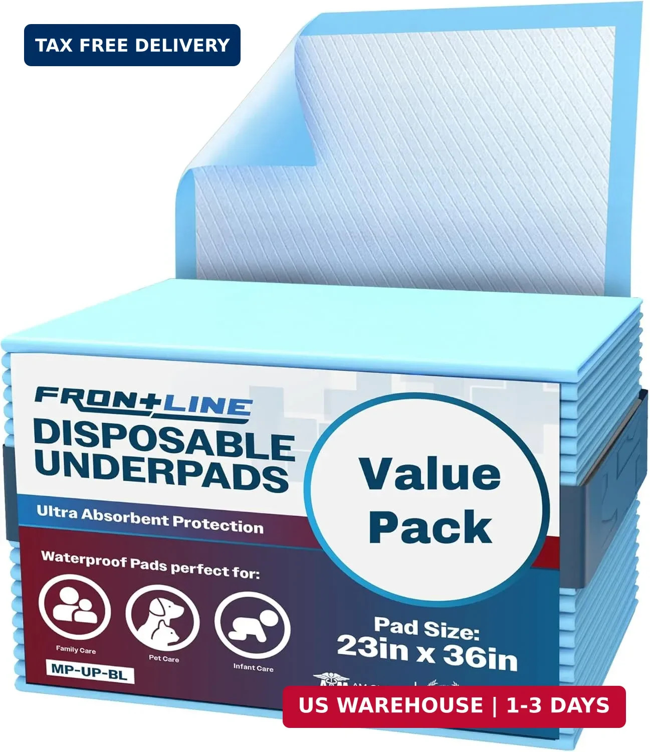 Disposable Puppy Pads Large 25 Pack 23” X 36” Underpads Ultra Absorbent | Abso