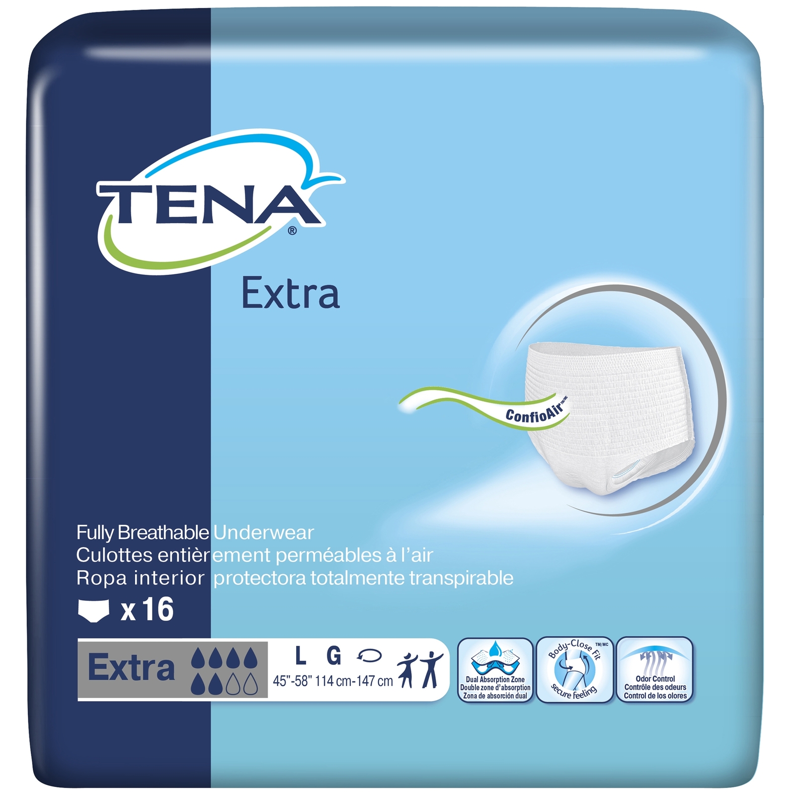 TENA Disposable Underwear Large Ultimate-Extra 16 Ct