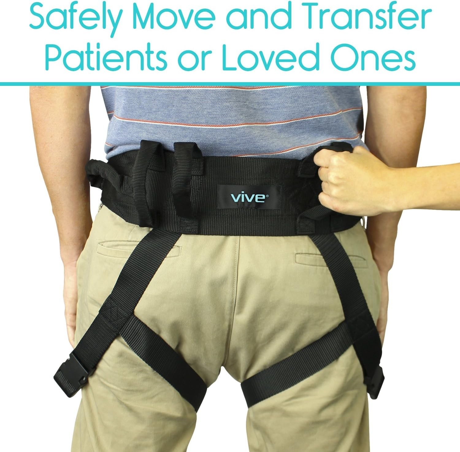 Transfer Belt with Leg Loops – Medical Nursing Safety Gait Assist Device – Ba…