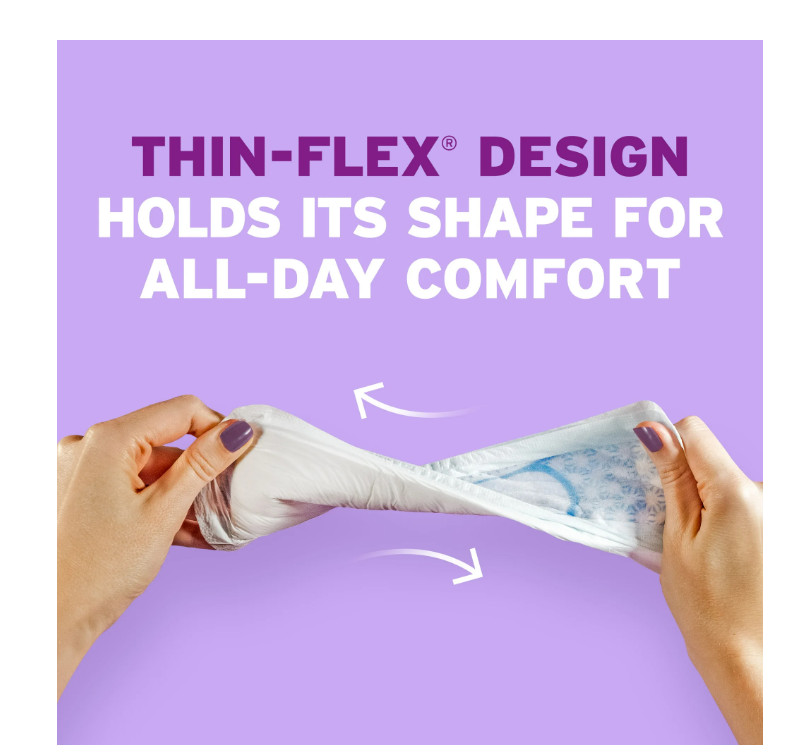 36ct Ultra Thin Incontinence Pads 5 Drop Maximum Absorbency Long Length