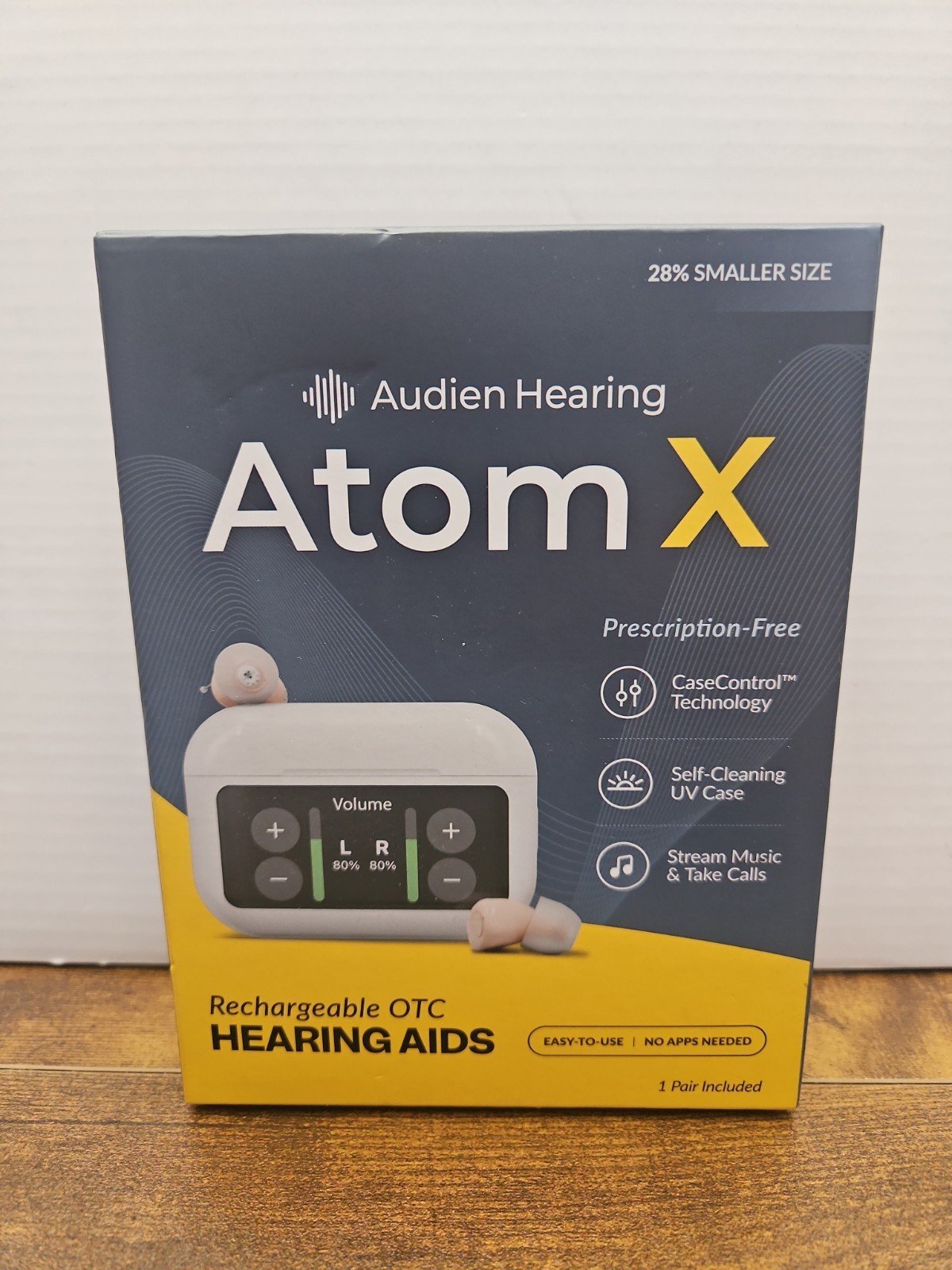 BRAND NEW Audien Hearing ATOM X – Rechargeable OTC Hearing Aids – Latest Model
