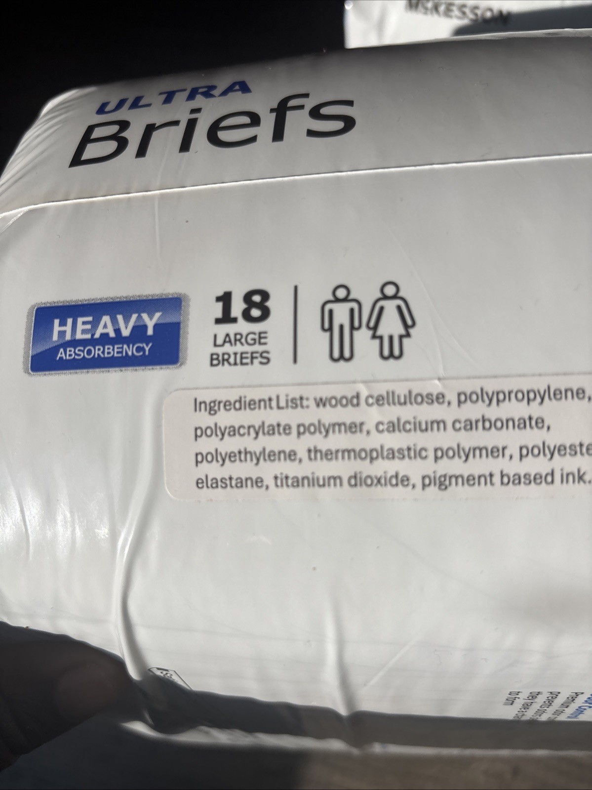 McKesson Ultra Adult Briefs Large 45-58” Heavy Absorbency 18 Count Sealed