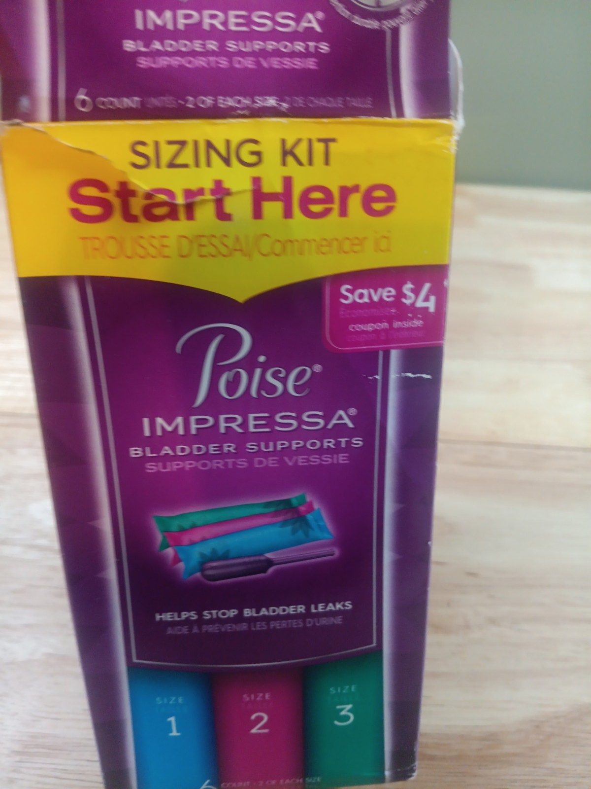5 Poise Impressa Bladder Supports Size 1 2 3 Exp 2018