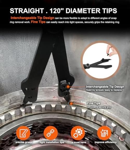 1489-26″ Internal Retaining Ring Pliers – Heavy Duty Transmission Snap Ring