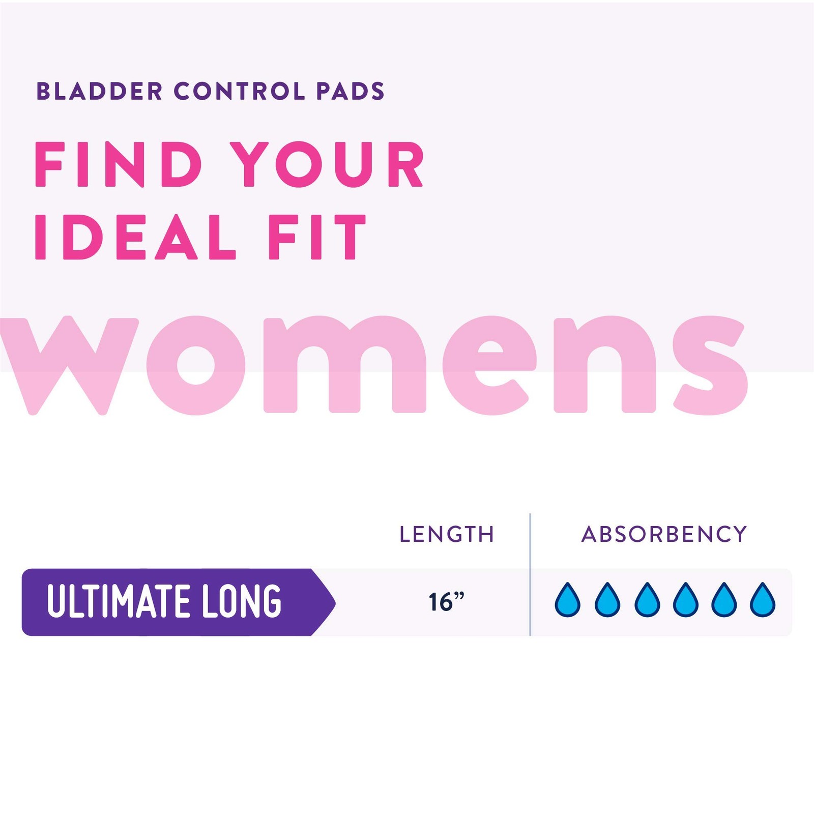 90 PCS Plus Long Length Incontinence Bladder Control Pads Ultimate Absorbent