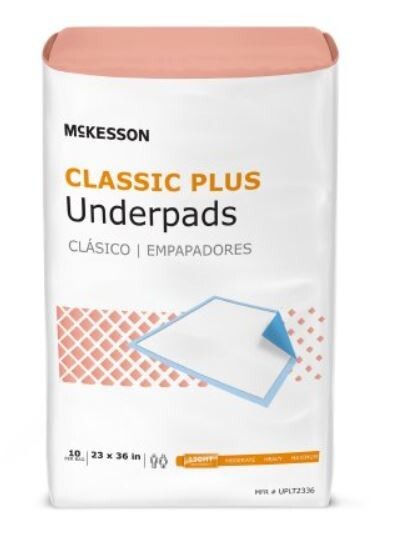 10 McKesson Disposable Adult Bed, Urinary Incontinence Underpads 23×36 in &